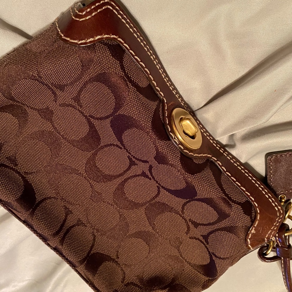*SOLD* - Brown Coach Mini Purse Wristlet